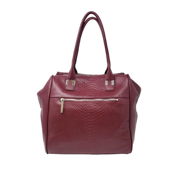 Celine Dion Elegy Snake Embossed Leather Satchel - Picture 3 of 13